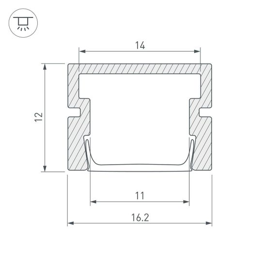 Профиль Arlight PDS-SM-3000 Anod 038815