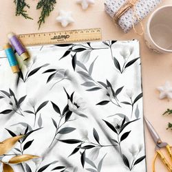 Ткань премиум габардин спокойная цветочная мелодия