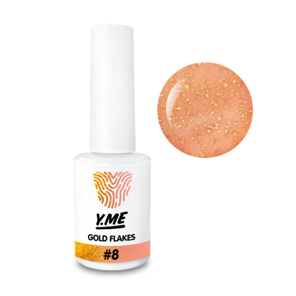 Y.me Гель-лак Gold Flakes 08