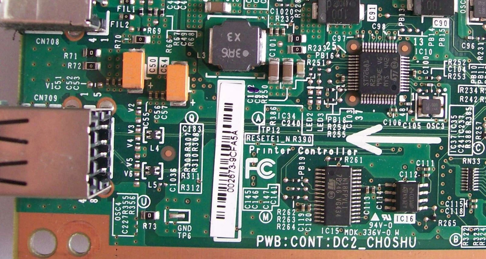 Плата управления принтером Ricoh MP301 PWB:CONT:DC2 CHOSHU D1275411J + RAM