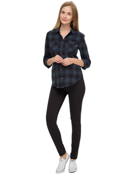 Леггинсы на флисе "Вербена" для беременных черный