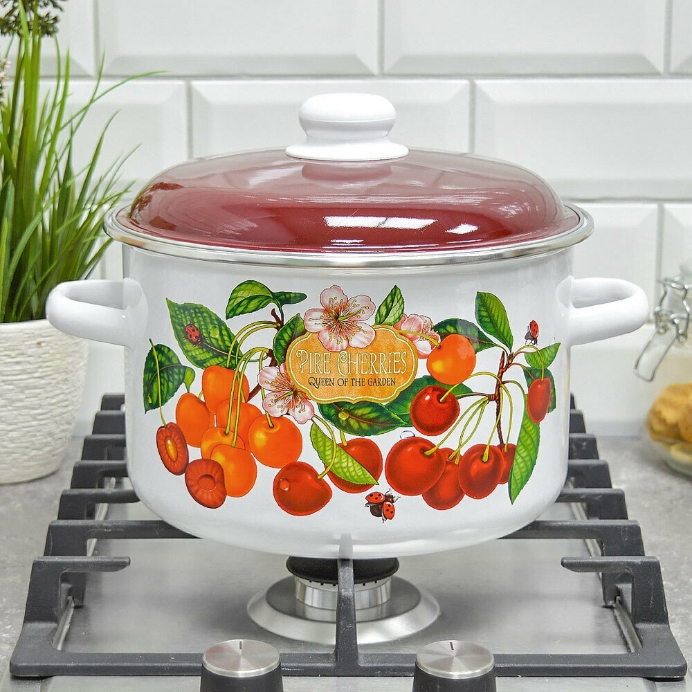 Кастрюля 5,5л "Черешня"