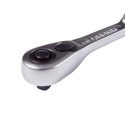 KING TONY (2773-55GS) Трещотка 1/4", 140 мм, 90 зубцов, флажковая с кнопкой