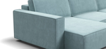 П-образный диван BOSS SOFT MODOOL велюр Monolit аква