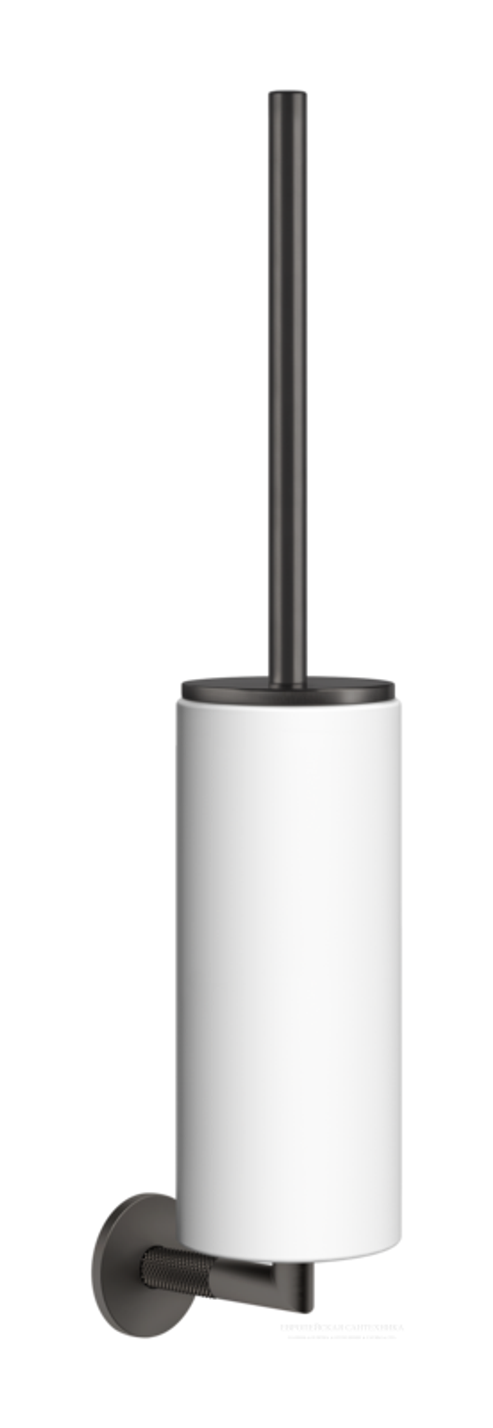 Ёршик Gessi Anello, настенный, цвет White/Black Metal Brushed PVD