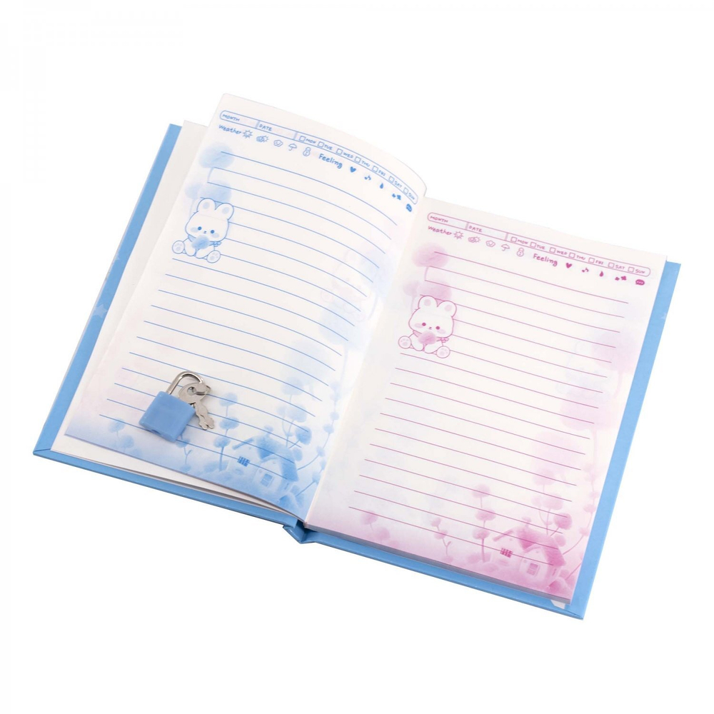 Блокнот в футляре, 14,5 см * 20,5 см, 7БЦ, Alingar, ламинация, замочек, вн.блок с дизайном, в точку, 45 л., "Единорожки"