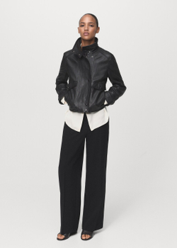 Прямые брюки с посадкой на талии