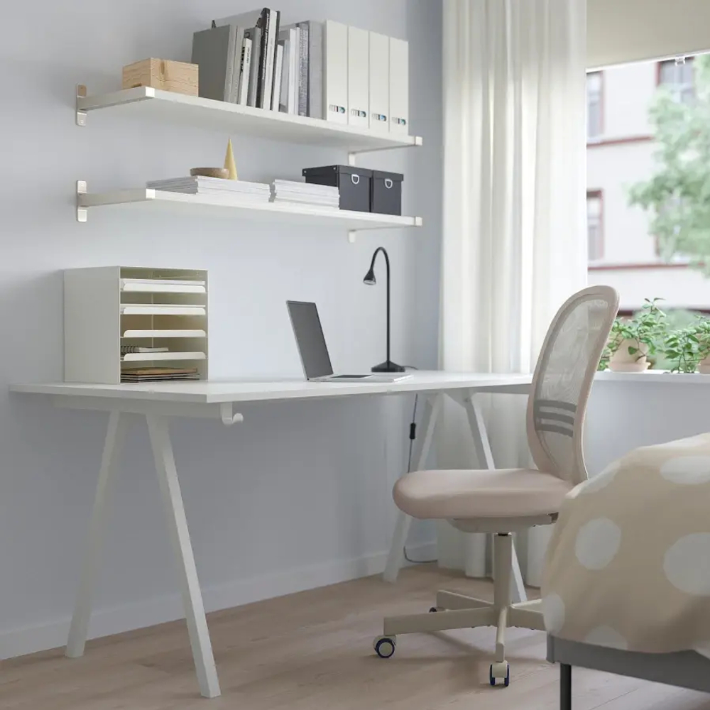 Письменный стол - IKEA TROTTEN, 160х80 см, белый, ТРОТТЕН ИКЕА