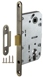 Корпус врезного замка c защёлкой PLASTP85C-50 (P85C-50) AB бронза