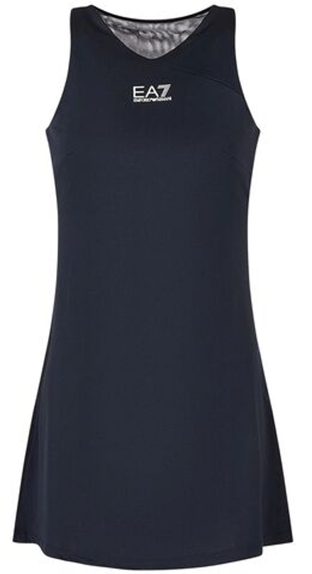 Теннисное платье EA7 Woman Jersey - небесный