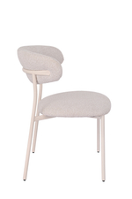 Стул обеденный Ayla серый белые ножки 2 шт.