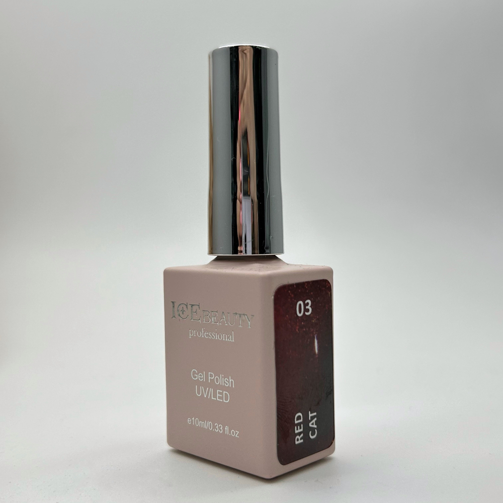 ICEbeauty Гель-лак Red cat 03, 10 мл