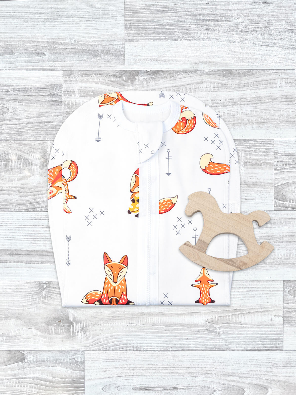 Пелёнка-кокон Mjölk Лисички, уценка