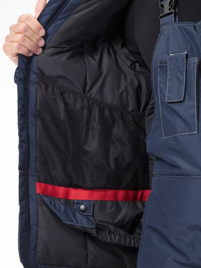 Костюм зимний "Линкор" полукомбинезон (синий/св.серый)