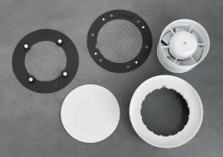 Решетка магнитная теневая вентиляционная с вентилятором D150 - Nova