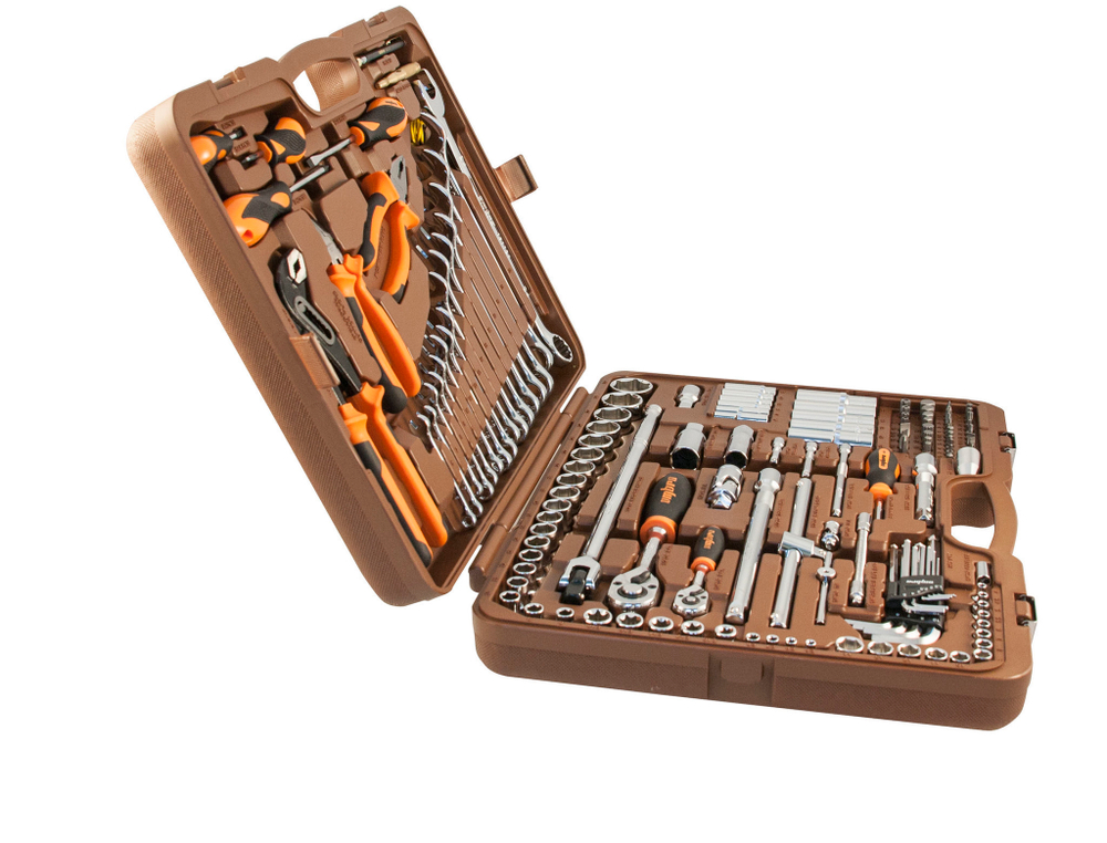 OMT143SL Набор инструмента универсальный 1/4", 1/2"DR, 143 предмета
