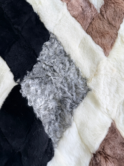 Покрывало меховое ковер из шкуры овчины