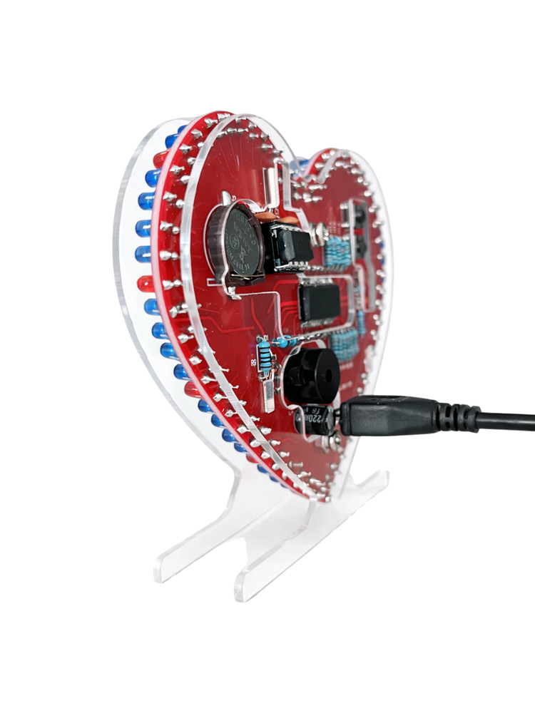 Набор для сборки и пайки (конструктор) "Цифровые электронные часы с термометром и будильником