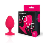 Ярко-розовая силиконовая анальная втулка - 7 см.