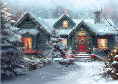 Домик ЗИМА №2 - фон неопреновый