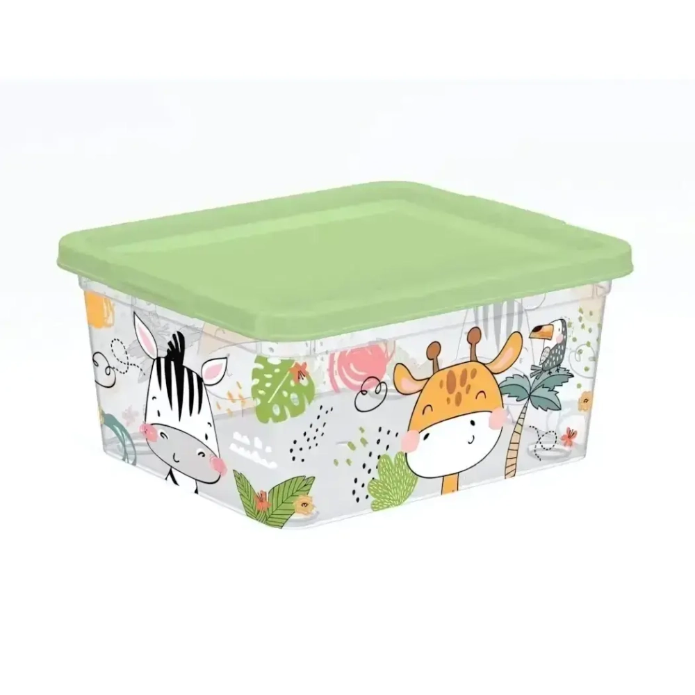 Контейнер для хранения мелочей с крышкой GIRAFFIX 19*16*9см, 1,9л