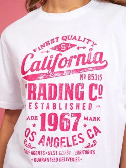 Футболка калифорния женская оверсайз с принтом