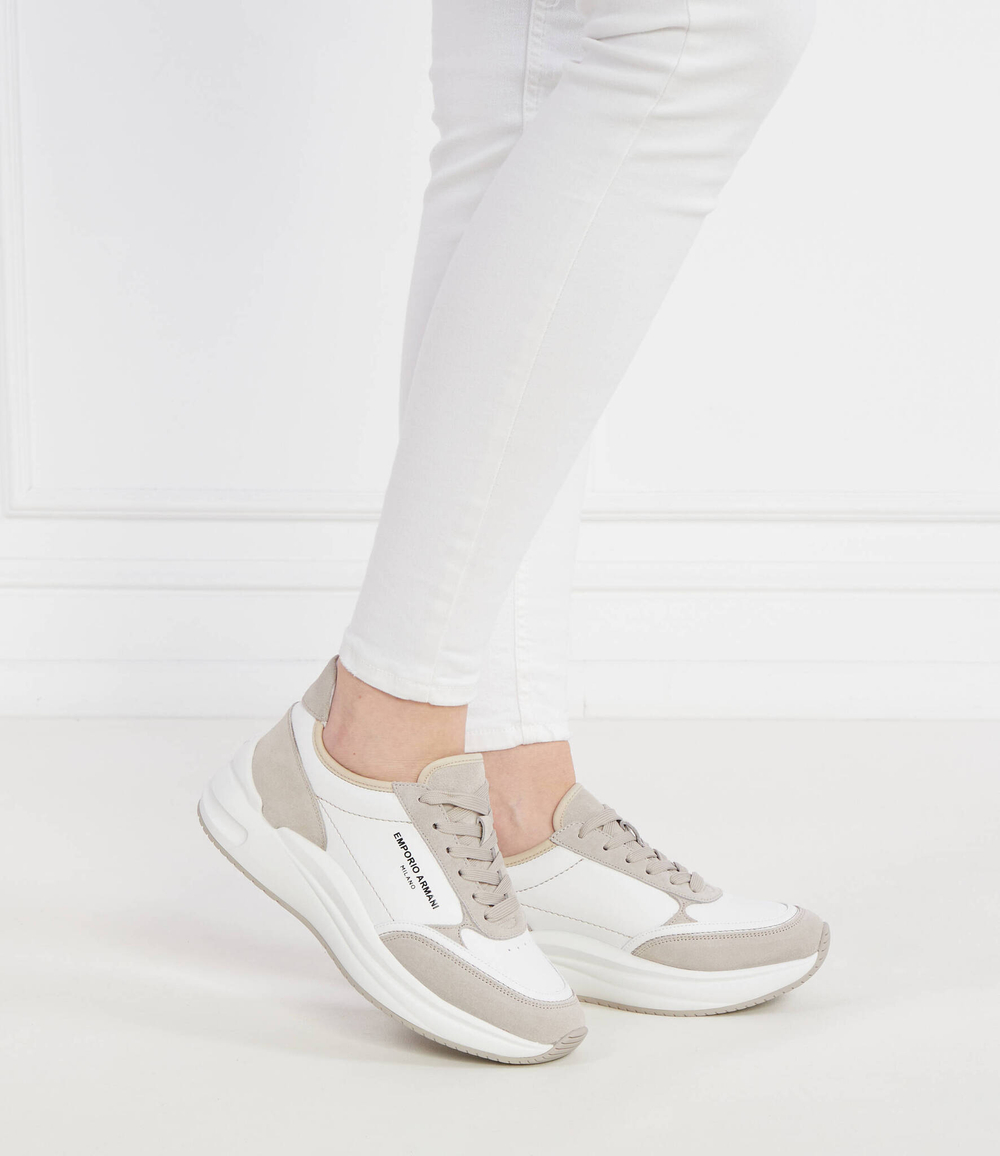 Кожаные кроссовки Emporio Armani - белый(X3X216 XR122)