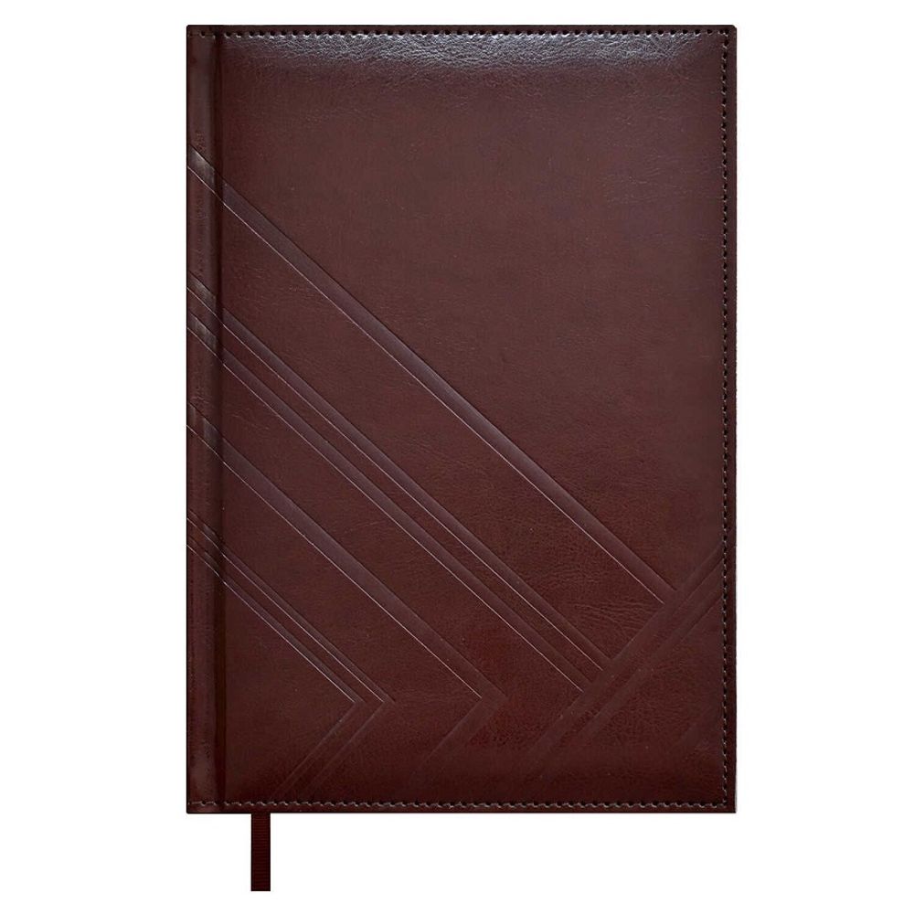 Ежедневник недатированный Феникс Сапфир, А5, 160л, кожзам, коричневый