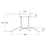 Подвесной светодиодный светильник 36Вт, 2880Лм, 3000-6000К, Ra>80, плавная регулировка мощности, изменение цветовой температуры, металл/силикон, чёрный