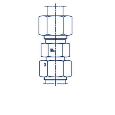 Соединение PNF DL18 26х1.5 (корпус) не редукционное