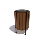Урна уличная круглая "Гео", палисандр