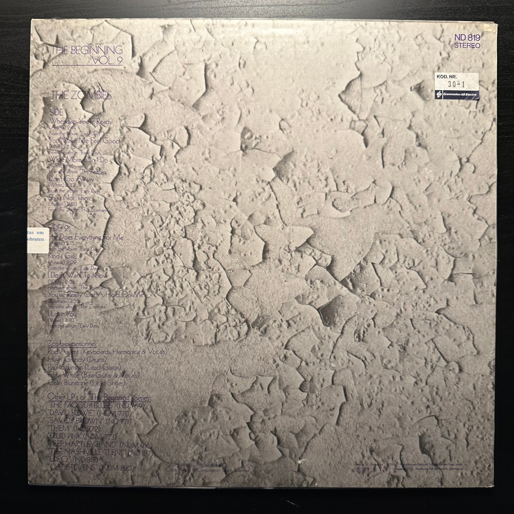 The Zombies - The Beginning Vol. 9 (Германия 1973г.)