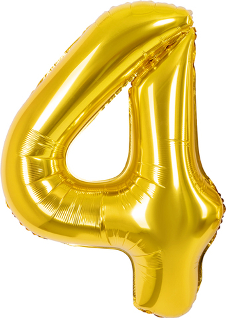 Цифра 4 золотая 40" е83