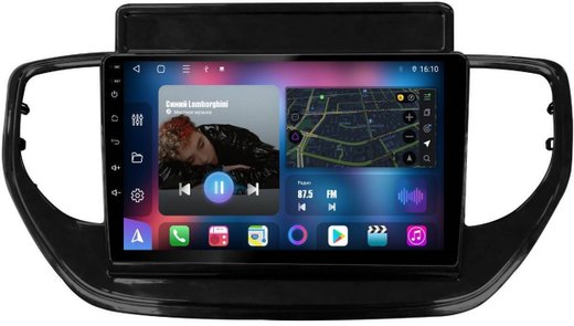 Магнитола для Hyundai Solaris 2020+ (штатный экран) - FarCar 2003M QLED, Android 12, 8-ядер, CarPlay, 4G SIM-слот