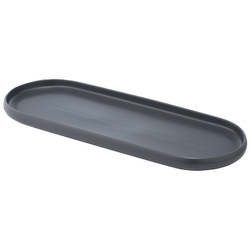 Блюдо овальное Tkano Essential темно-серое