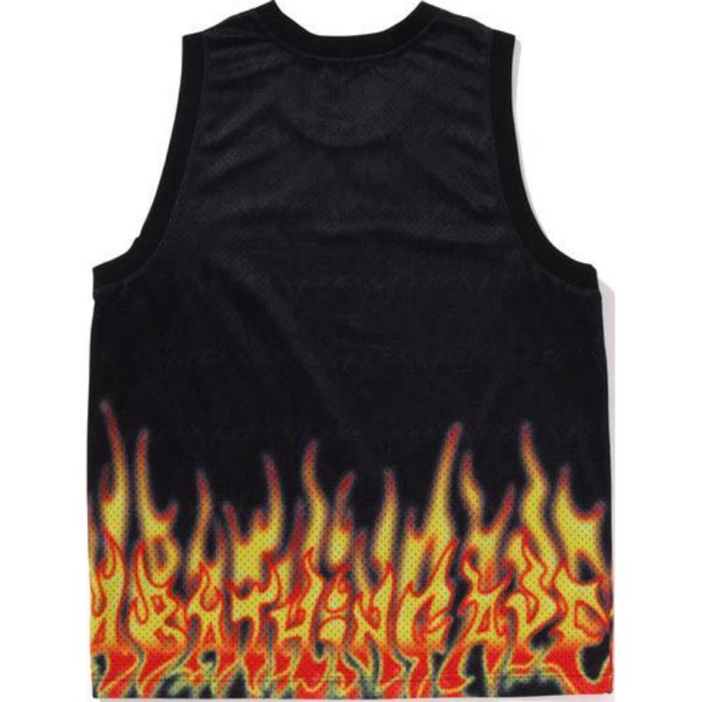 A Bathing Ape Flame Mesh Vest черный
