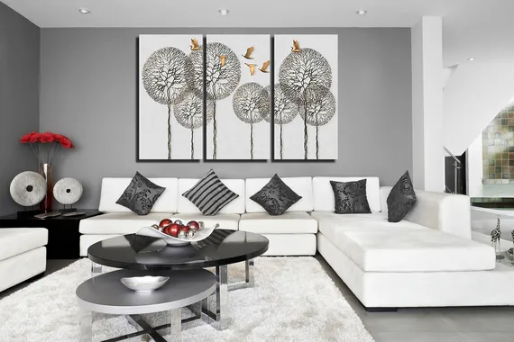 Модульная картина "Одуванчики"