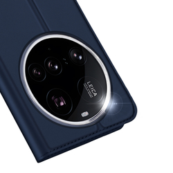 Чехол книжка из PU кожи синего цвета от Dux Ducis для Xiaomi 15 Ultra, серия Skin Pro Series Case