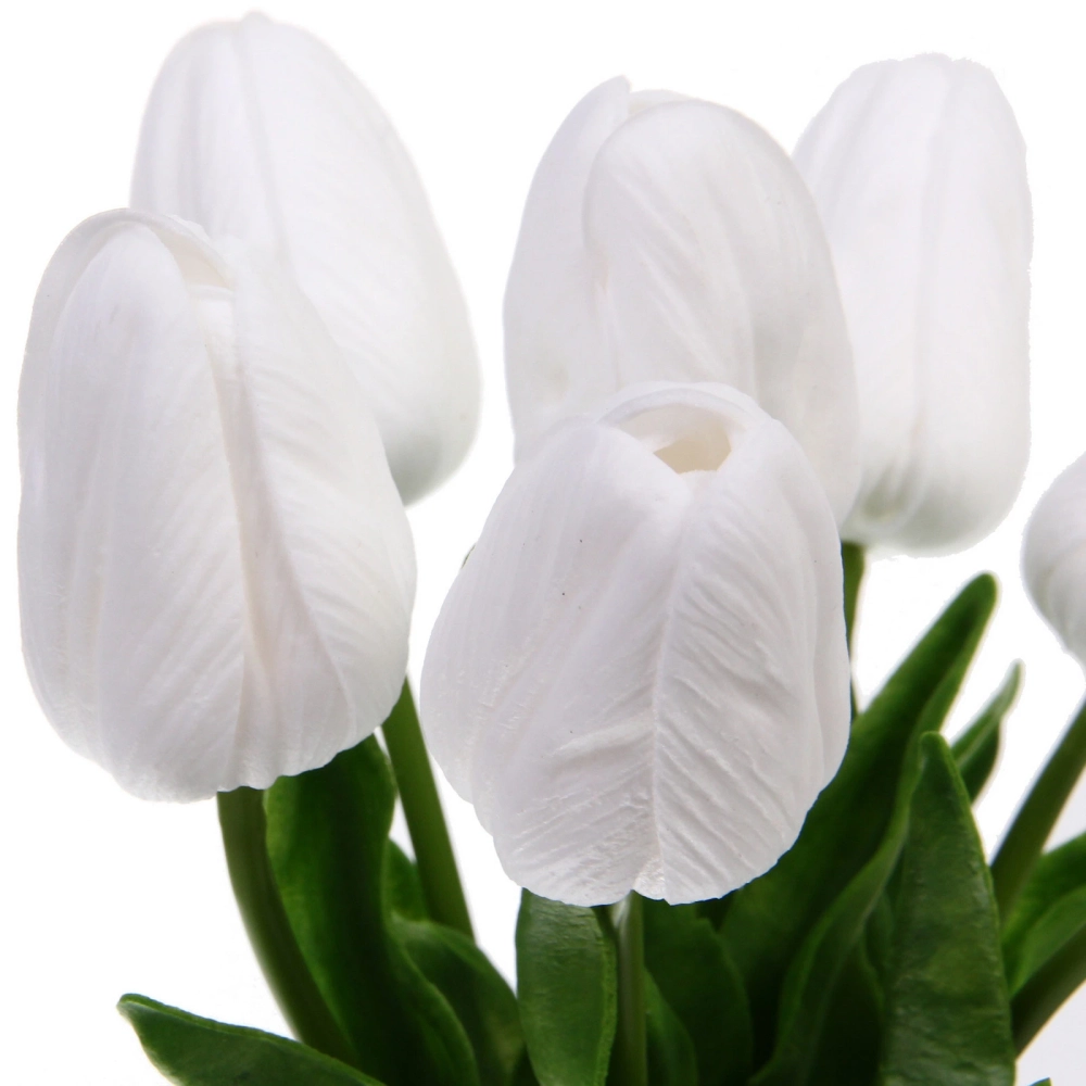 Цветы искусственные «Natur» 38см Тюльпаны 7шт белые