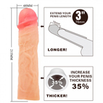 Реалистичная насадка на пенис Derek, 21,5 см, телесная