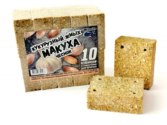 Макуха, жмых кукурузы, с отверстием, чеснок 320 гр. (10 шт)