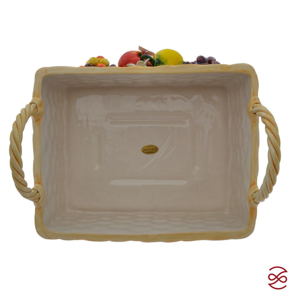 Корзина прямоугольная с 2 ручками Orgia Фрукты 40*24 см
