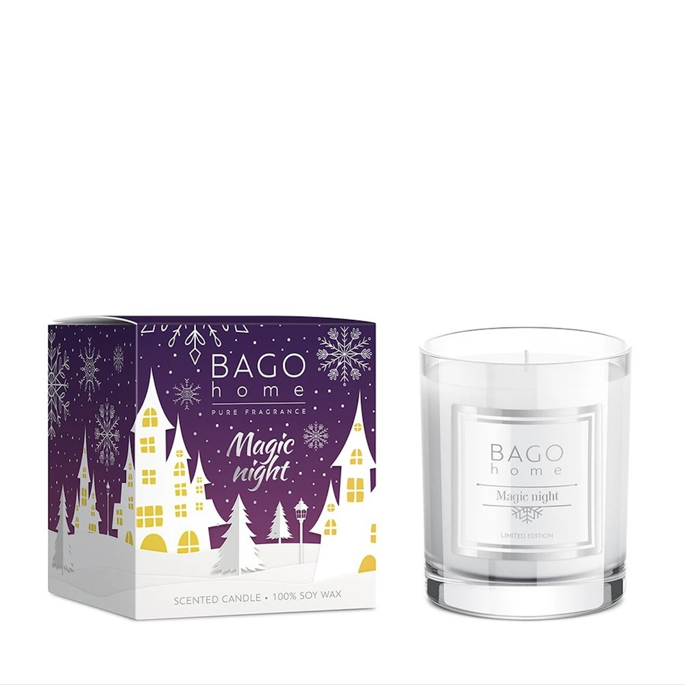 Ароматическая свеча в стекле Magic night 132 г, BAGO home