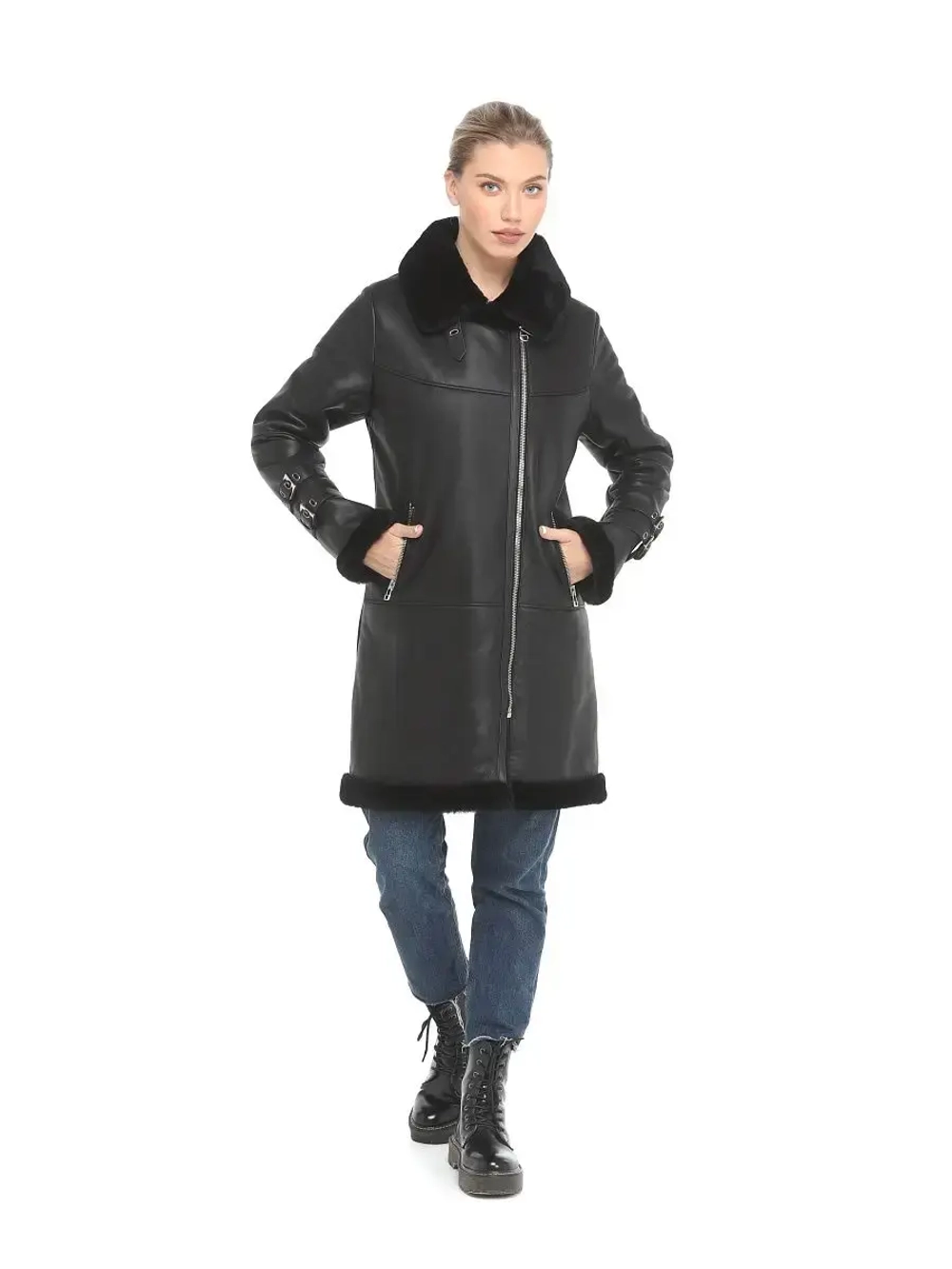 Дубленка натуральная зимняя женская