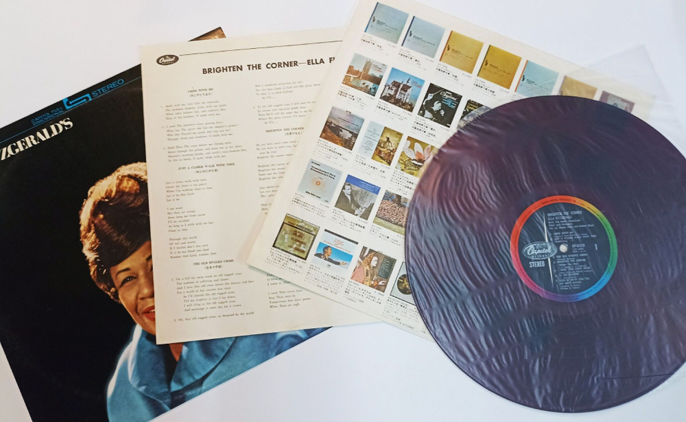 Винтажная виниловая пластинка LP Ella Fitzgerald Brighten The Corner (Japan 1967) (Red Wax Vinyl)