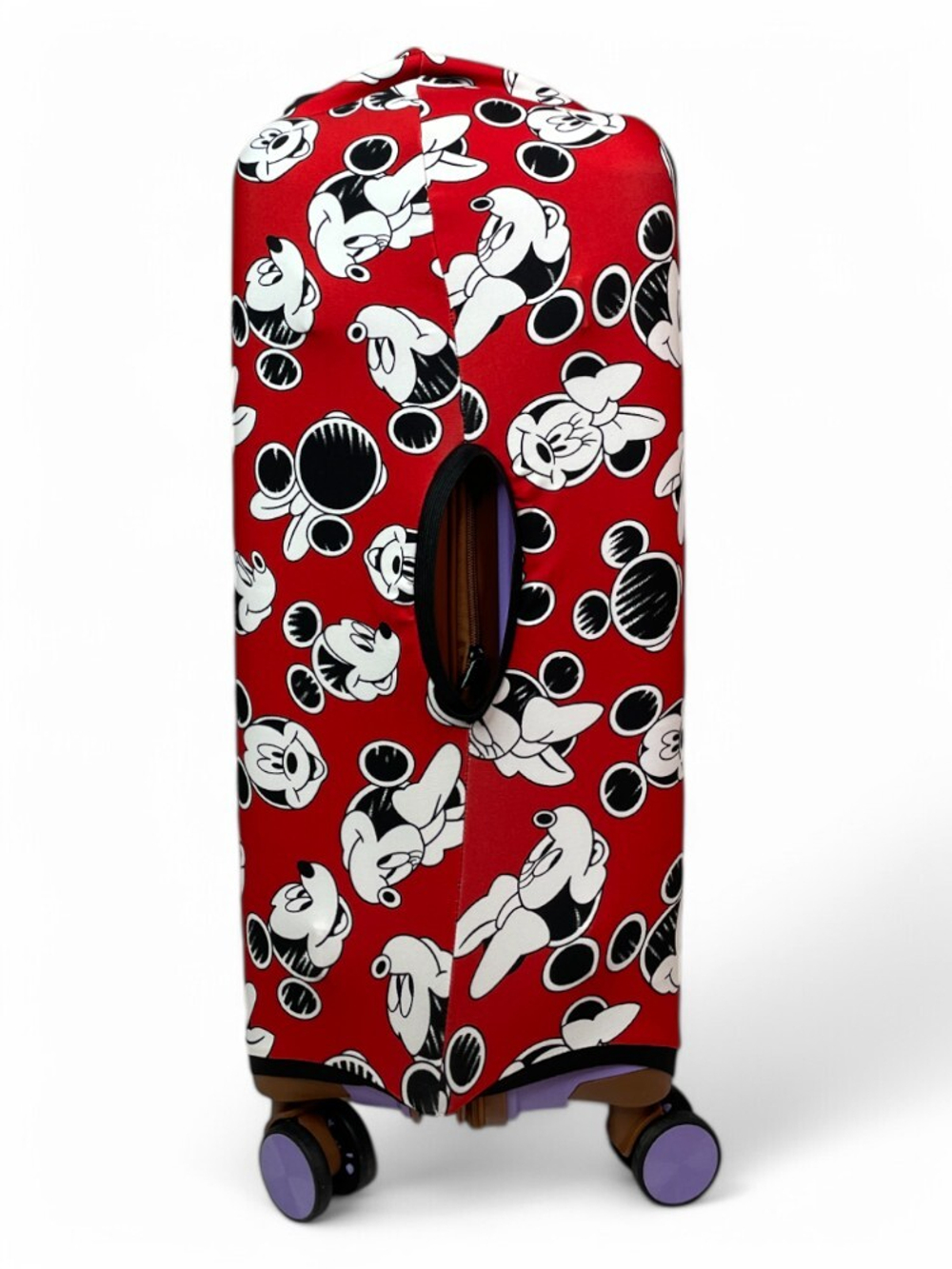 Чехол на чемодан 24", цвет красный/разноцветный, Микки