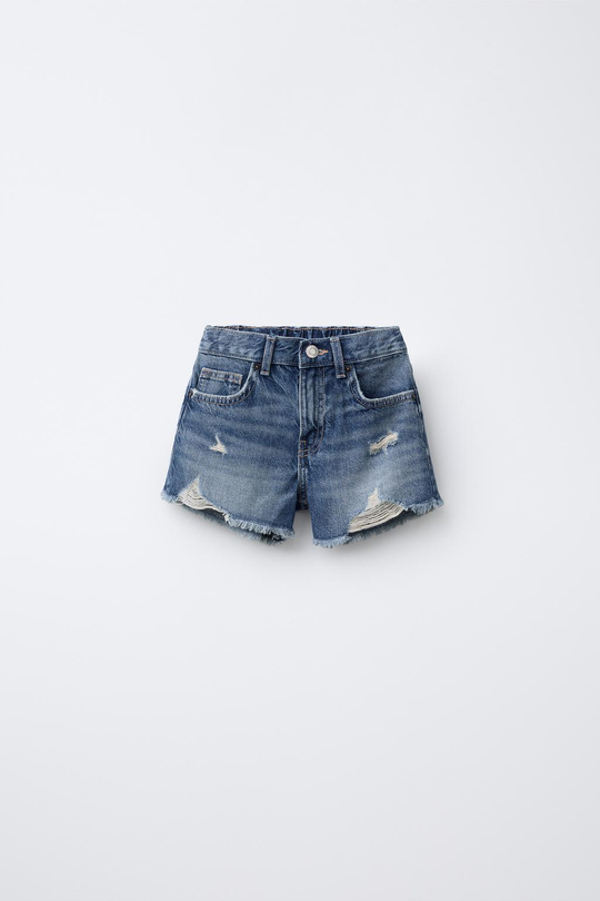 ZARA ДЖИНСОВЫЕ ШОРТЫ, СИНИЙ