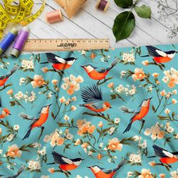 Ткань премиум бифлекс прицы в весеннем саду