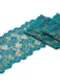 157 Кружево эластичное 19 см, Италия, голубой/олива