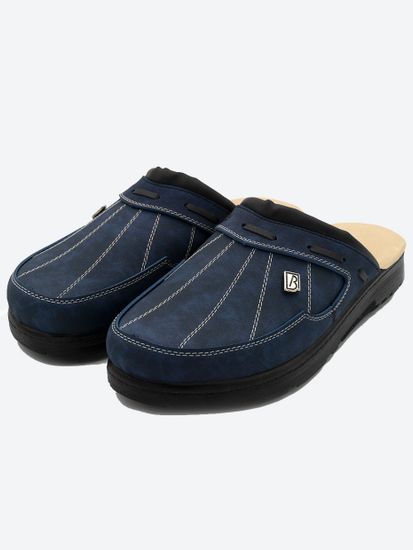 500 | "Ivan" | Темно-синие мужские медицинские сабо с закрытым носом